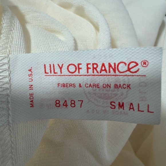 Vintage Lily of France Cream Lace-Trim Maxi Long Sleeve Nightgown - Picture 8 of 9